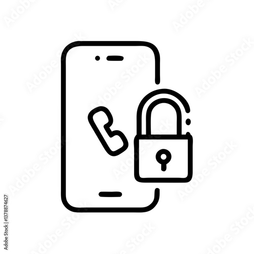 Phone Padlock Icon