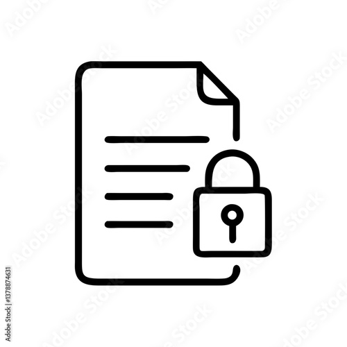 Document Padlock Icon