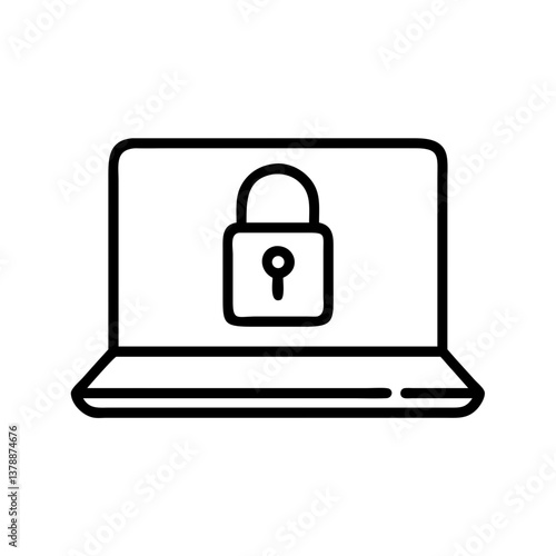 Laptop Padlock Icon