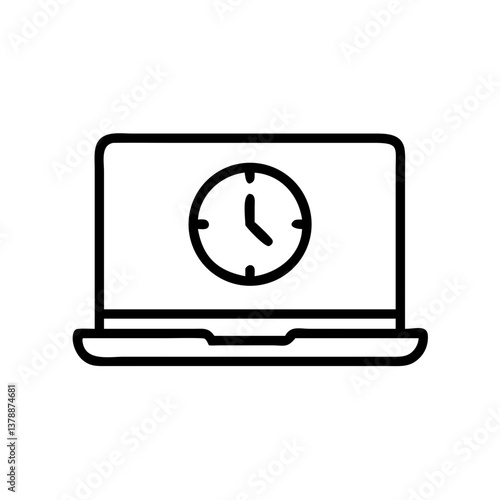 Laptop Clock Icon