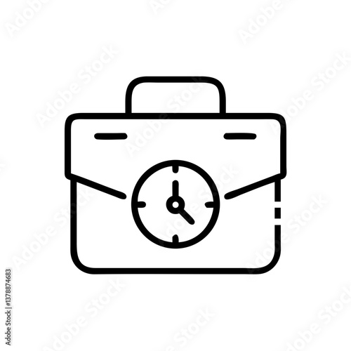 Clock Briefcase Icon