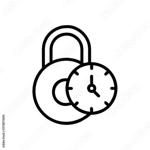 Clock Padlock Icon
