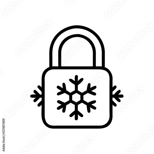 Snow Padlock Icon
