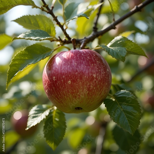 Obraz na płótnie Apple on Branch with Green Leaves
Highlighting the Freshness & Nature:
* Fresh Red Apple in Natural Setting
* Organic Apple Growing on Tree Branch
* Natural Apple on Tree with Sunlight w salonie