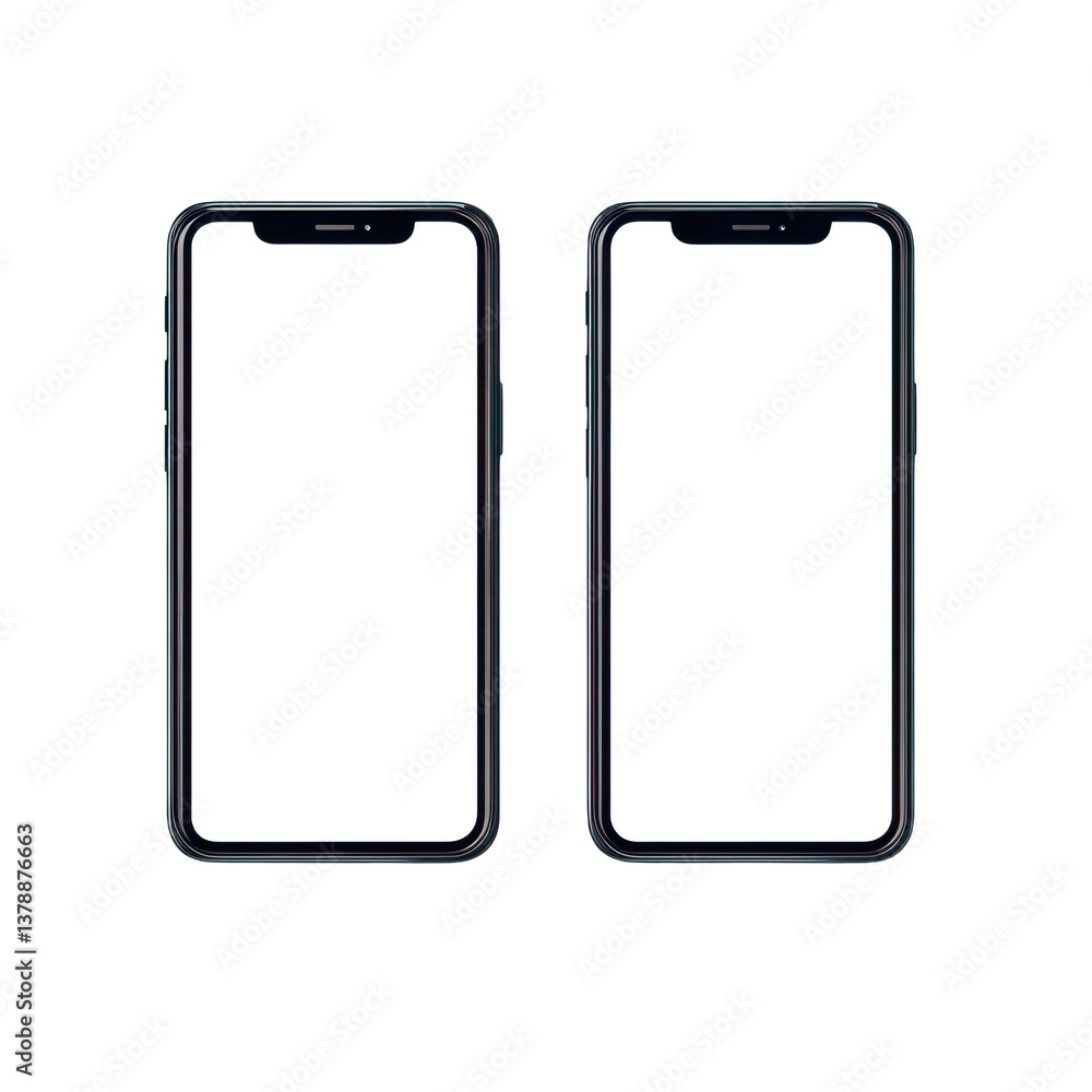 Minimalist black smartphones with sleek modern design Minimalist black smartphones with sleek modern design
