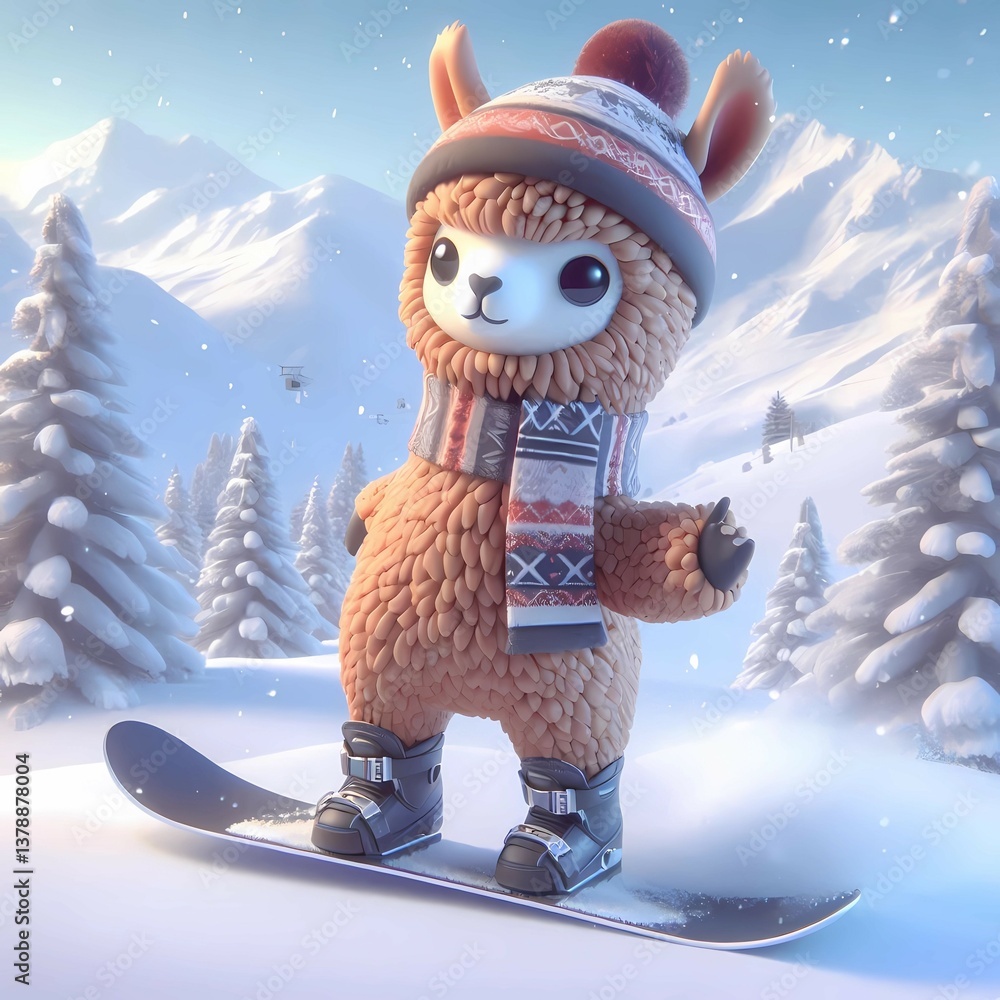 Naklejka premium Alpaka