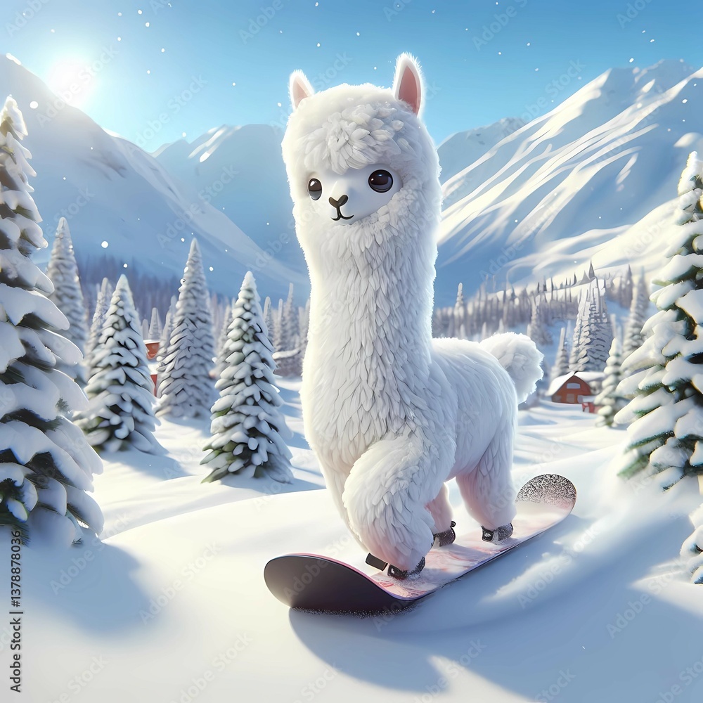 Naklejka premium Alpaka