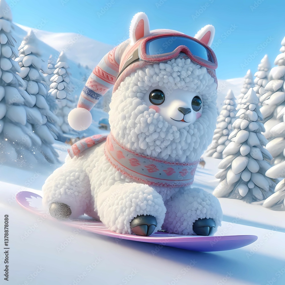 Naklejka premium Alpaka