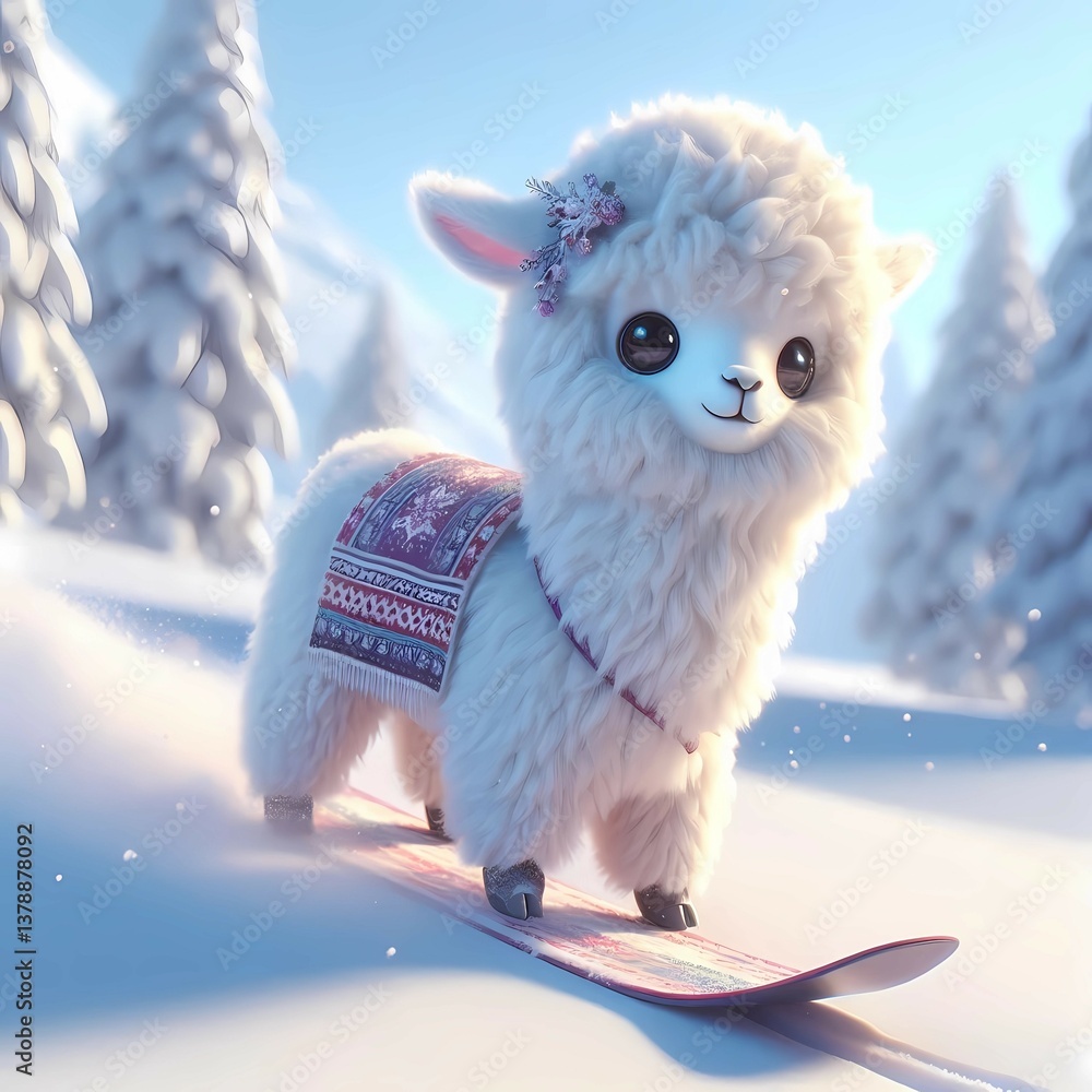 Naklejka premium Alpaka