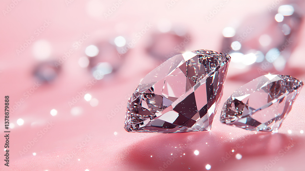 Horizontal banner with diamonds, image for jewelry business Horizontal banner with diamonds, image for jewelry business