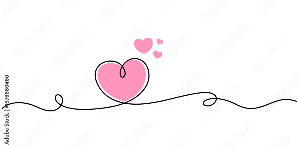 Two Hearts Continuous One Line Drawing. Valentines day concept. Hearts Couple Trendy Minimalist Illustration. Love Minimalist Contour Art. Vector illustration, Hand drawn doodle heart. Continuous line Two Hearts Continuous One Line Drawing. Valentines day concept. Hearts Couple Trendy Minimalist Illustration. Love Minimalist Contour Art. Vector illustration, Hand drawn doodle heart. Continuous line