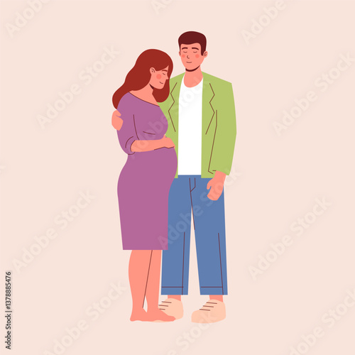 pregnancy illustration. pregnant vector illustration