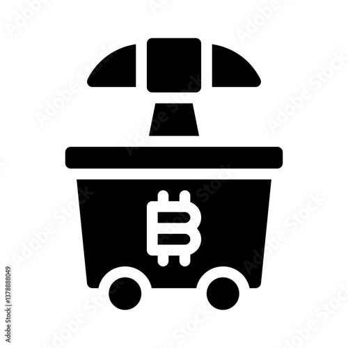 blockchain glyph icon