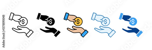 Charity  Icon Set Multiple Style Collection