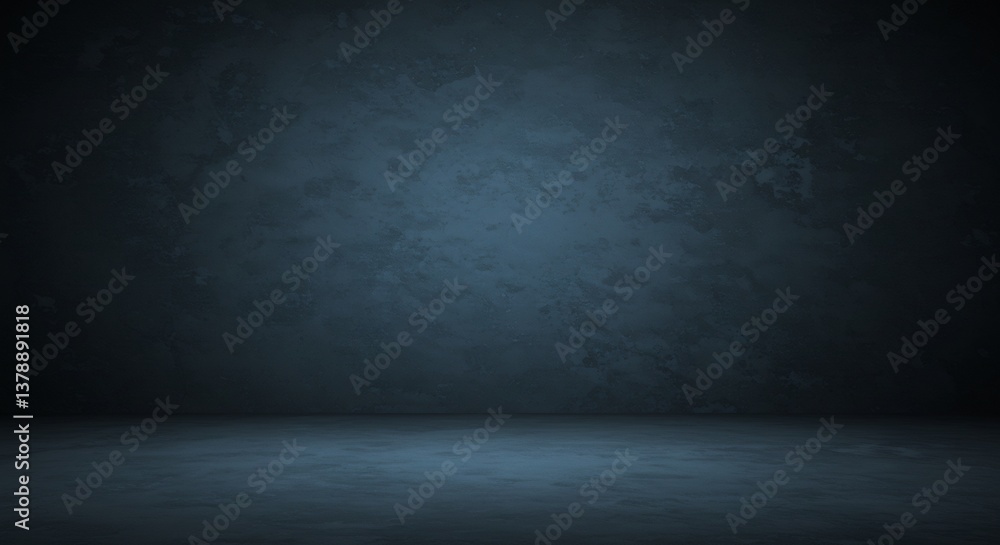 Dark Moody Blue Studio Background Subtle Lighting. AI Generated Dark Moody Blue Studio Background Subtle Lighting. AI Generated