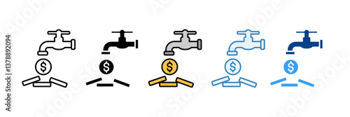 Passive Income  Icon Set Multiple Style Collection