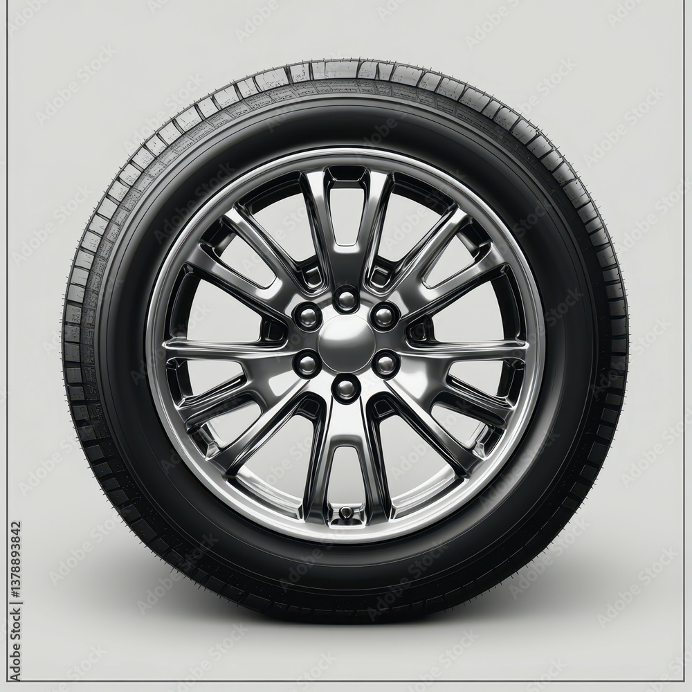 High-performance alloy wheel with sleek design and robust tire suitable for enhanced vehicle aesthetics and performance High-performance alloy wheel with sleek design and robust tire suitable for enhanced vehicle aesthetics and performance