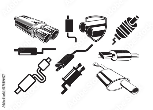 Exhaust Pipe vector, Exhaust Pipe clipart, Exhaust Pipe silhouette