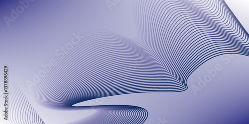 3D modern wave curve abstract presentation background. Luxury paper cut background. Abstract decoration, golden pattern, halftone gradients, 3d Vector illustration. Dark blue background