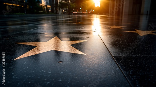 Hollywood's Walk of Fame at Sunset, a Timeless Symbol of Achievement