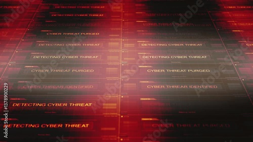 Cyber Security Analyst Interface - Orange Colors.