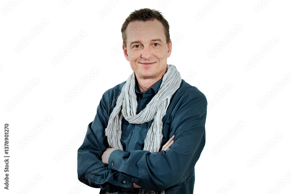 Smiling man standing confidently, isolated on transparent PNG background. Perfect for business, lifestyle, or promotional design projects.
Smiling man standing confidently, isolated on transparent PNG background. Perfect for business, lifestyle, or promotional design projects.