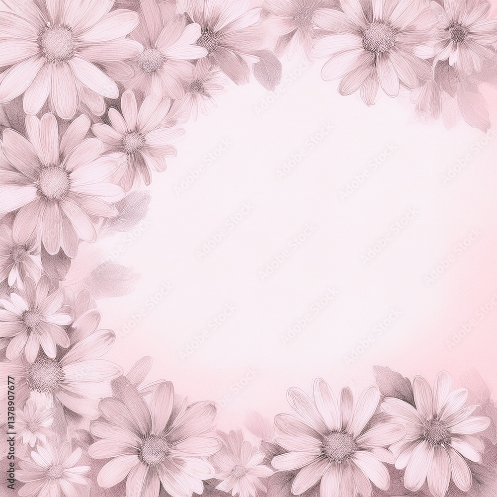 creative border frame of abstract beautiful daisies background with copy space , spring time concept graphic resource creative border frame of abstract beautiful daisies background with copy space , spring time concept graphic resource