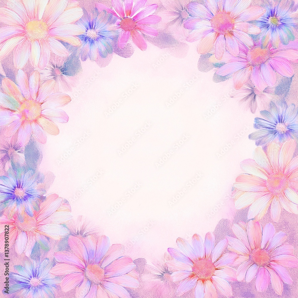 creative border frame of abstract beautiful daisies background with copy space , spring time concept graphic resource creative border frame of abstract beautiful daisies background with copy space , spring time concept graphic resource