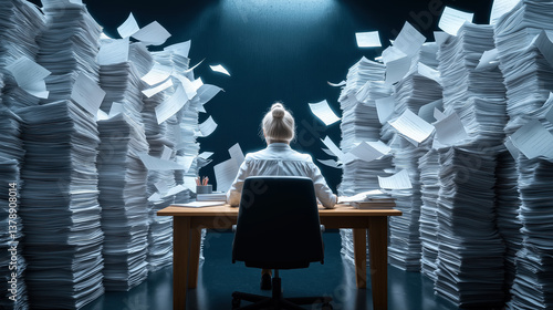 Struggling to manage overwhelming paperwork in an office environment
