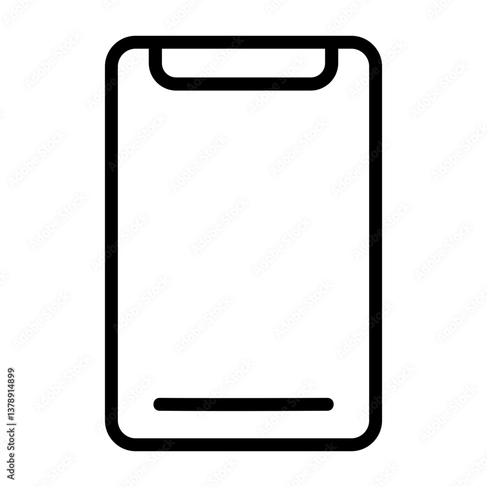 Mobile Device Outline Style Icon Mobile Device Outline Style Icon