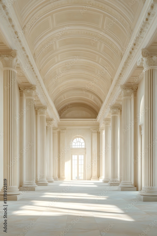 Fototapeta premium Architectural interior hall space