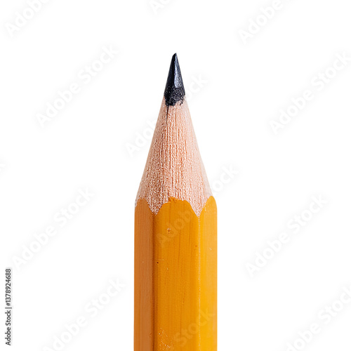 A sharpened yellow pencil poised for creativity, ready to write a new story against a bright white background.
