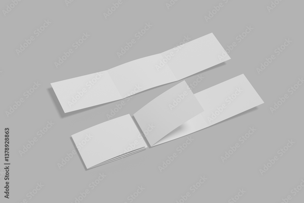 Landscape Brochure for design mockup 3D rendering Landscape Brochure for design mockup 3D rendering