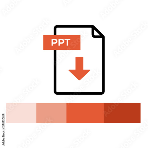 Download document PPT microsoft powerpoint icon with color palette, perfect for poster design, branding, and digital projects. excel. powerpoint. pdf. adobe acrobat. nitro reader. foxit reader