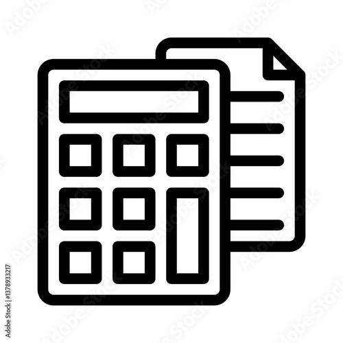 calculator line icon
