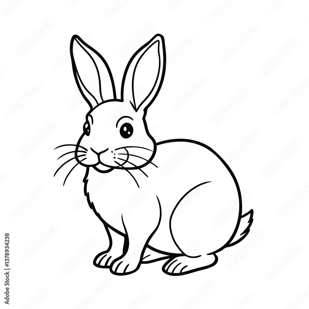 vector illustration of a rabbit