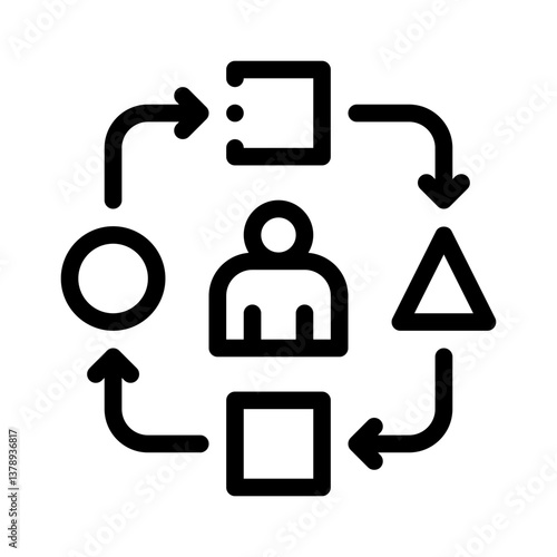 adaptability line icon