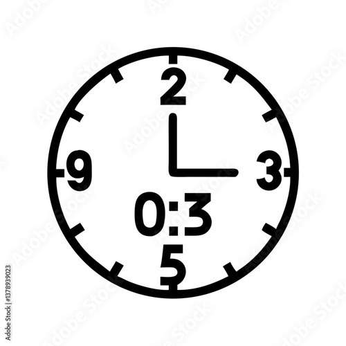 Obraz na płótnie Clock Face Icon w salonie