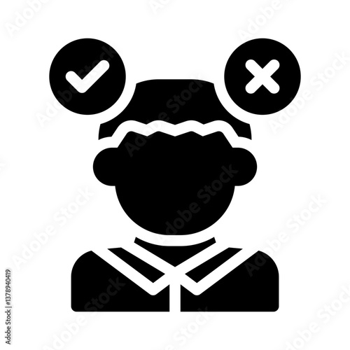 decision making glyph icon
