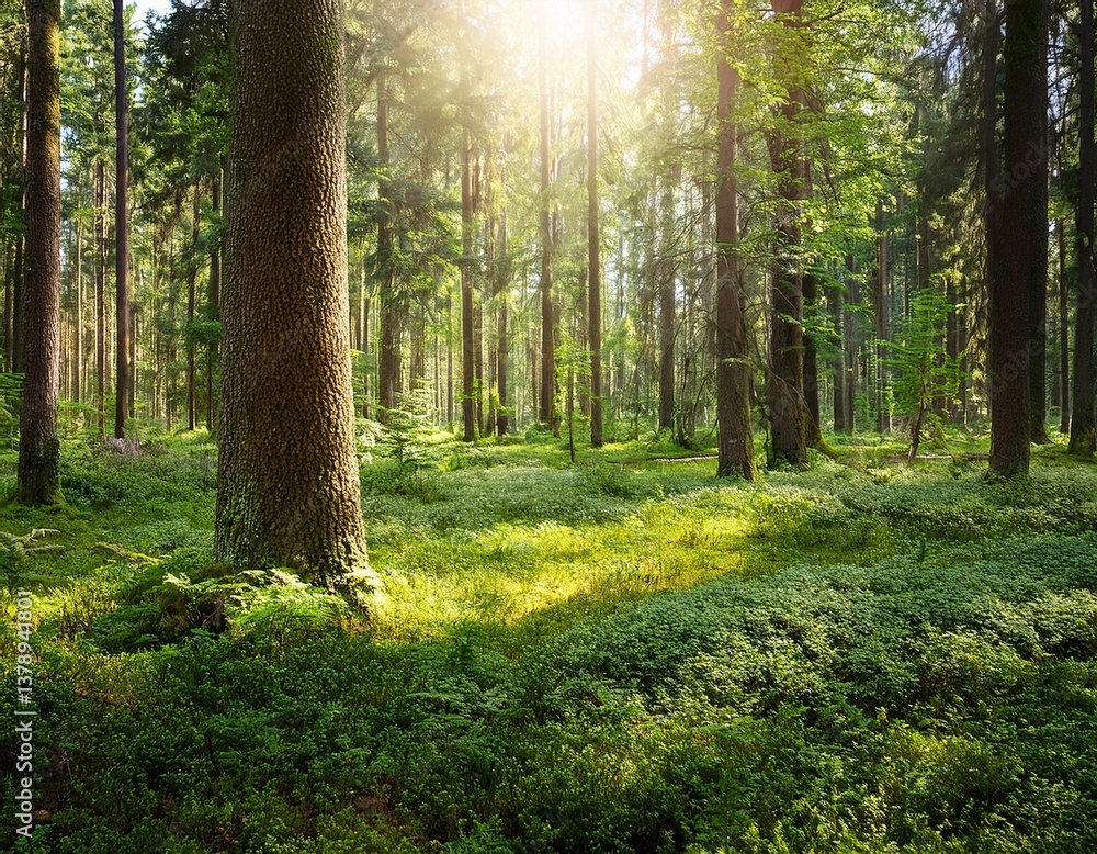 Fototapeta premium Glade in the forest