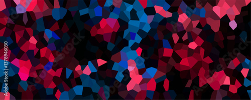 Abstract quartz glass dark mixed colored geometric hexagonal hexagon mosaic cement stone textured background. Colorful dark seamless mosaic stone granite blocks wall texture background abstract design