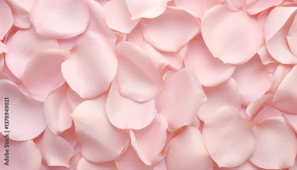 Obraz premium Light pink rose petals solid background pattern.
