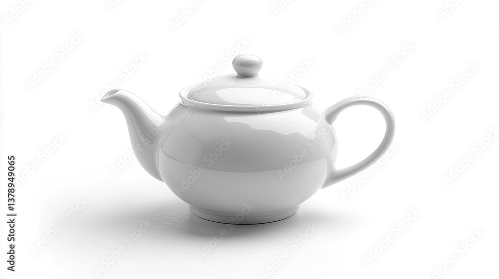 White teapot isolated. - White teapot isolated. -