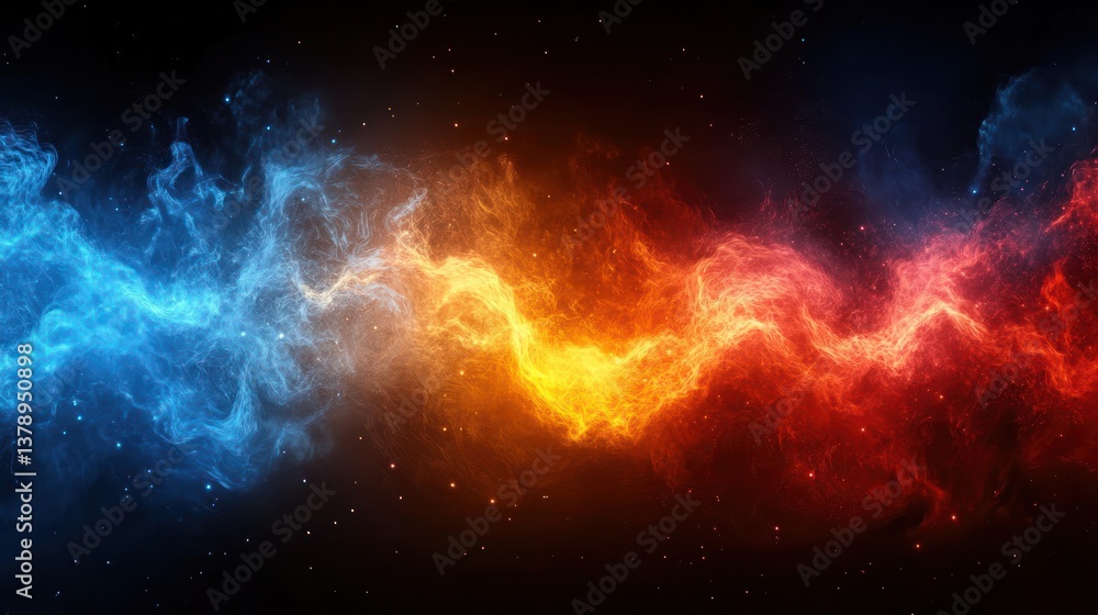Fototapeta premium Abstract fire and ice design