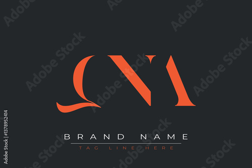 QNA abstract letter logo design. This logo is designed by three abstract letters.