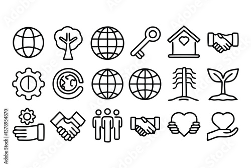 csr corporate social responsibility editable strok