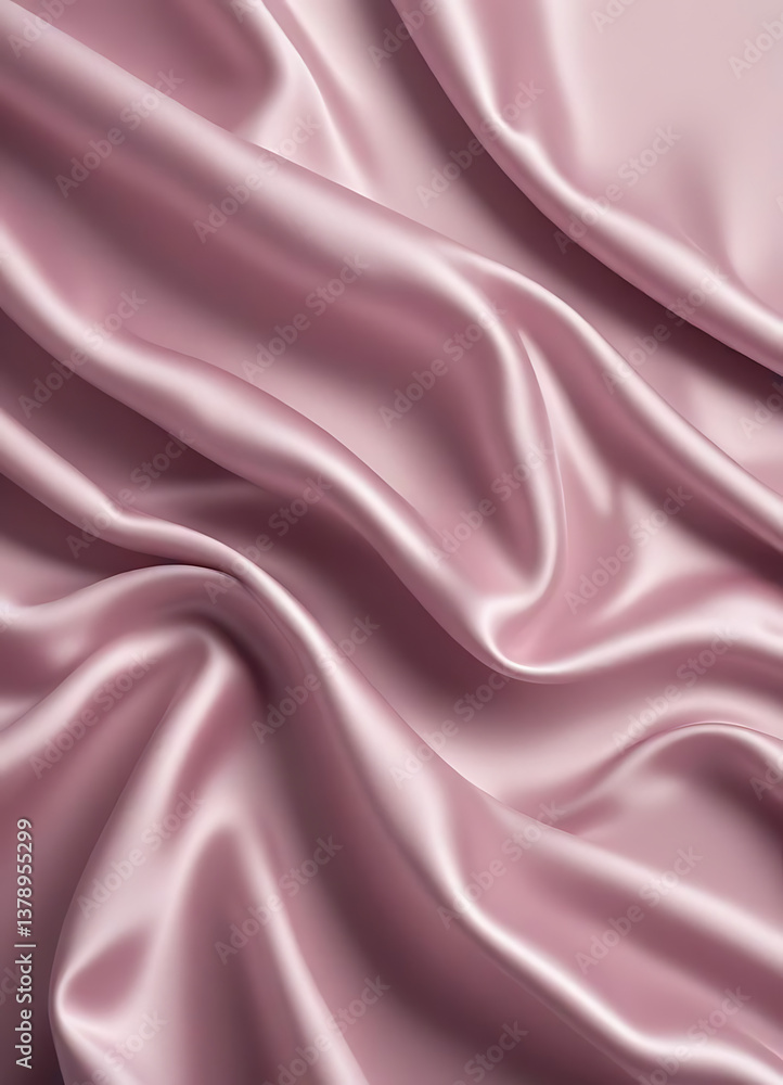 Soft Pink Satin Fabric with Graceful Draping Folds Soft Pink Satin Fabric with Graceful Draping Folds