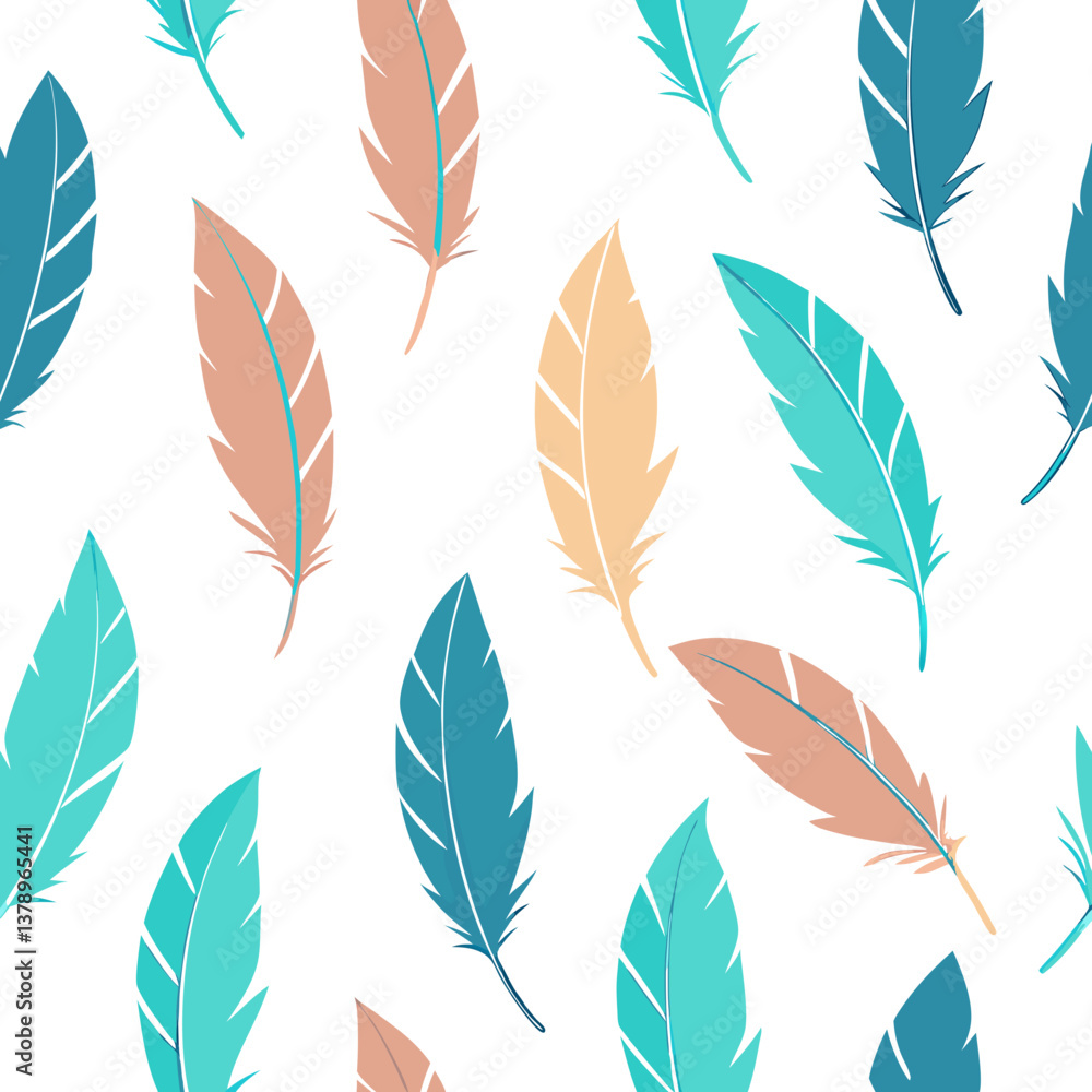 seamless pattern with feathers vectors seamless pattern with feathers vectors