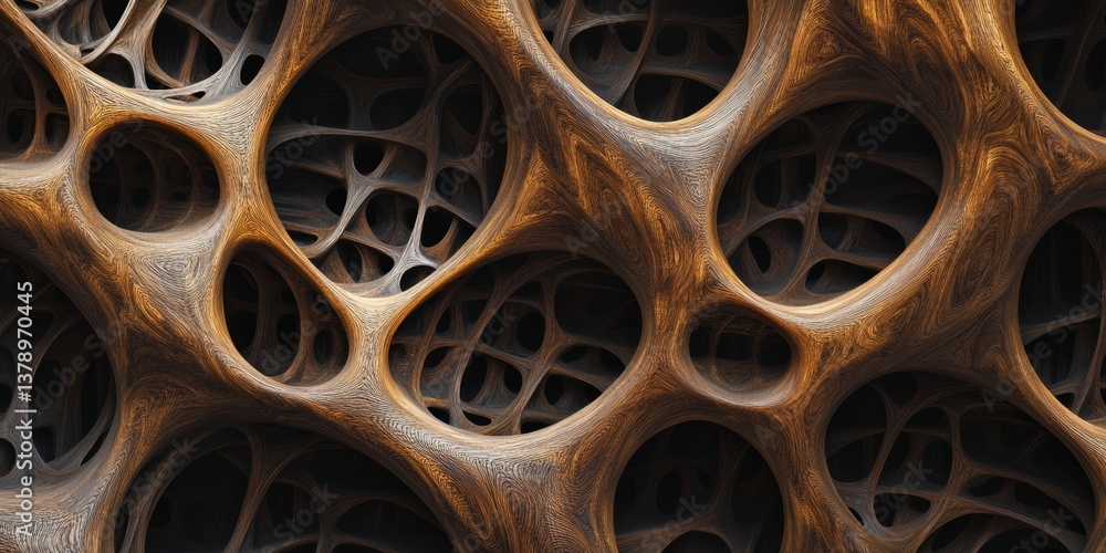 Obraz premium Intricate Wood-Like Abstract Design