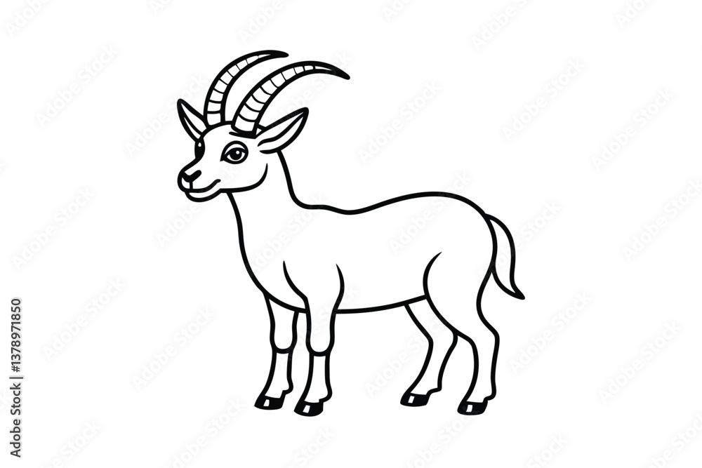 Obraz premium goat vector illustration